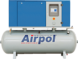 Винтовой компрессор Airpol с ременным приводом на ресивере